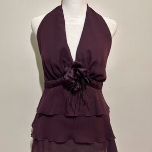 Halter top formalwear burgundy size 10